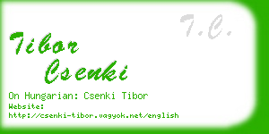 tibor csenki business card